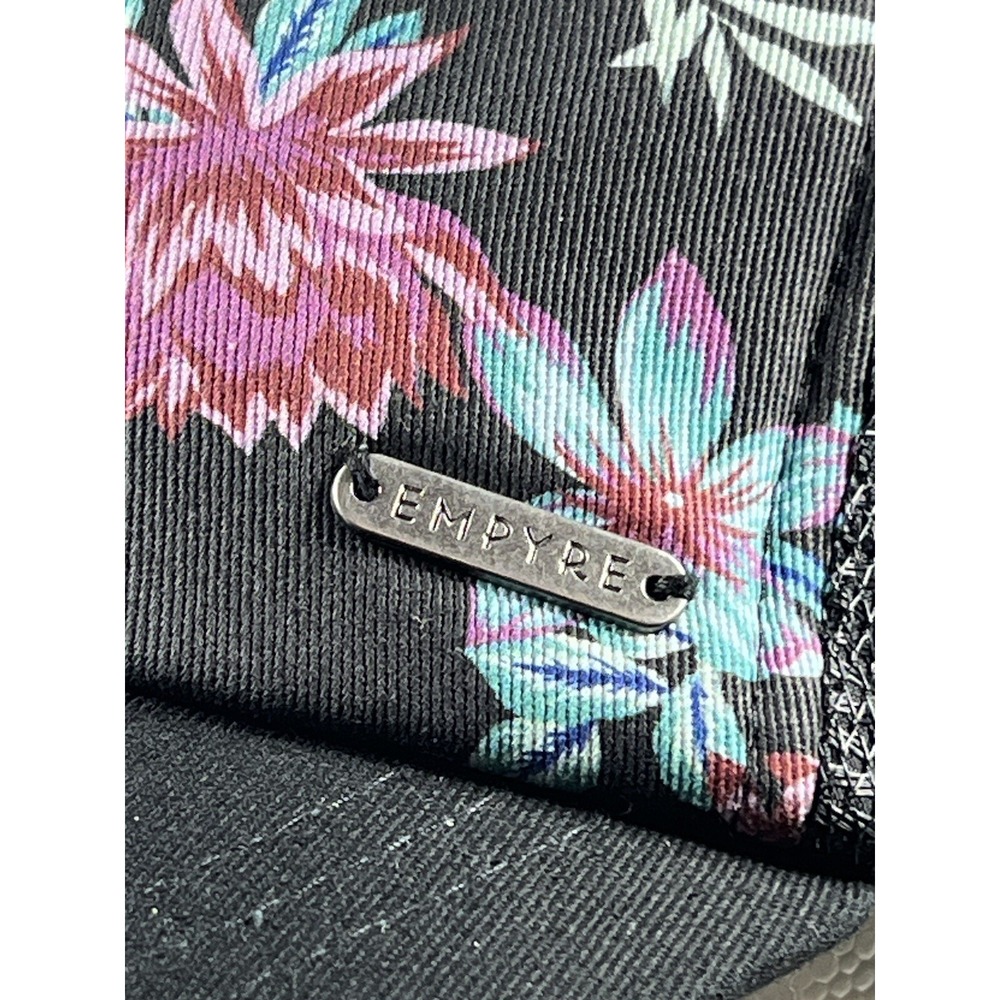 Empyre Surplus Co. Hat Cap Snap Back Skate Mesh Trucker Floral Black - Picture 4 of 10